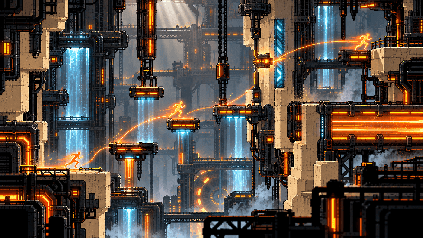 IGTAP platforming course used for route efficiency comparisons